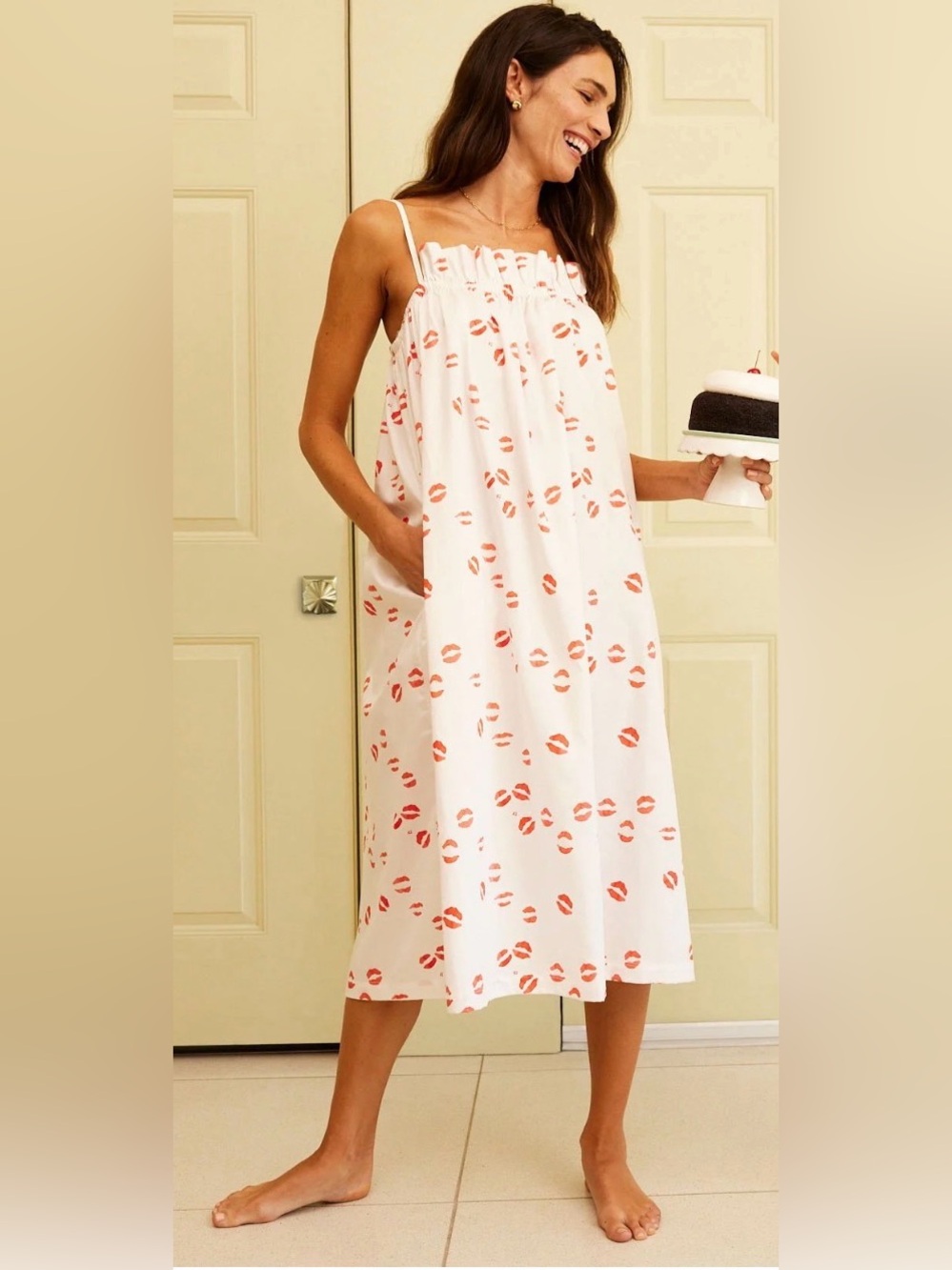 Kate Schelter x Lake Pajamas Poplin Nightgown. Size XL